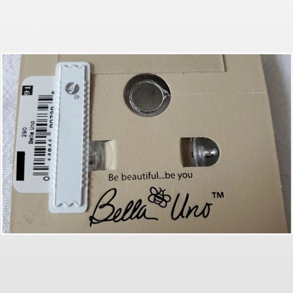 New Bella Uno Earrings Dangle Silver Circle For Pierced Ears - Picture 12 of 16
